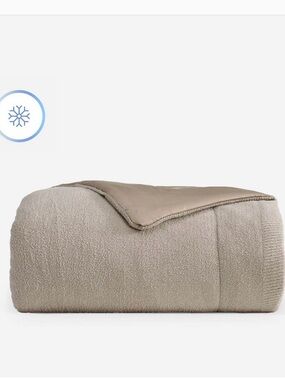 Plush Reversible Comforter in Taupe